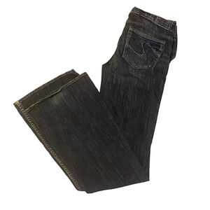 Silver Western Glove Wear Size 29  Jeans Isabel Denim Jeans Boot Cut Flare Leg